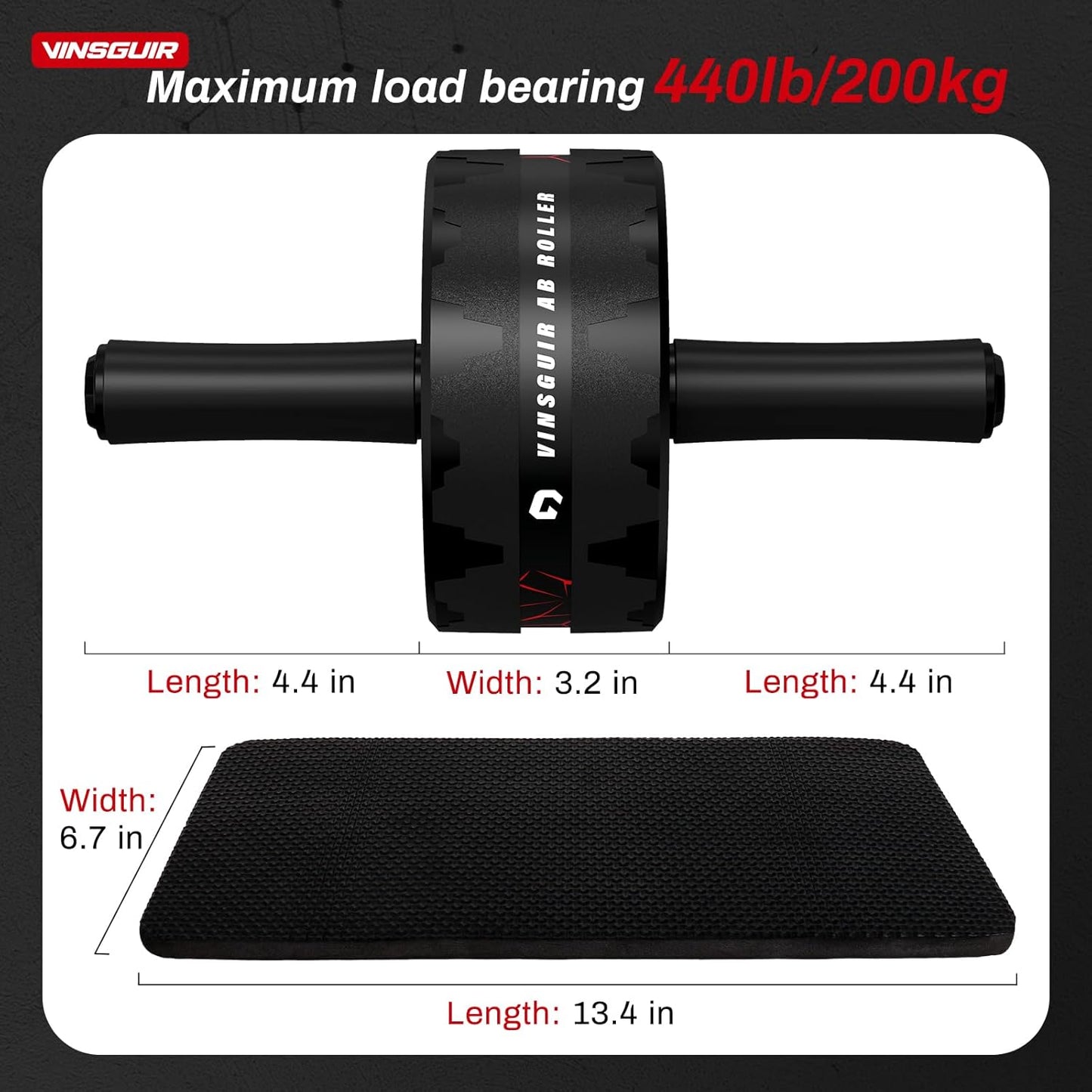 Ab Roller Wheel for Core Strength Training & Home Workout