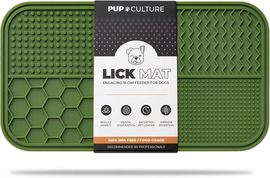 Pup Culture Dog Lick Mat for Dogs, Feeding Pad for Anxious Pets Plus 4