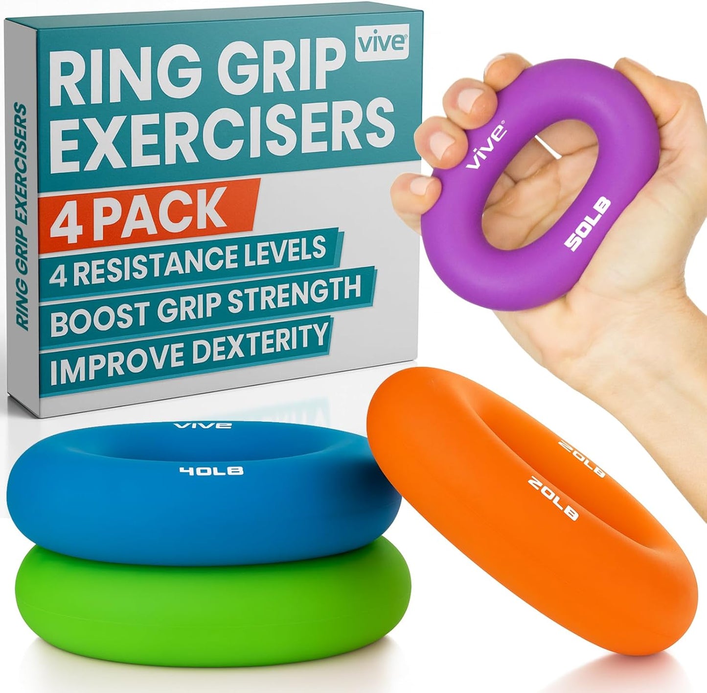 Hand Grip Strengthener Ring – Finger & Forearm Training Tool