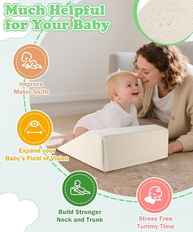 Colic Baby Relief Prop,Waterproof Nursing Reflux Support for Newborn,Baby Product Tummy Time Support for Neck and Shoulder Strength,Baby Colic and Gas Relief,Nursing Support for Infant