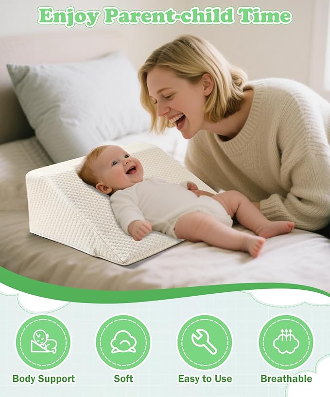 Colic Baby Relief Prop,Waterproof Nursing Reflux Support for Newborn,Baby Product Tummy Time Support for Neck and Shoulder Strength,Baby Colic and Gas Relief,Nursing Support for Infant
