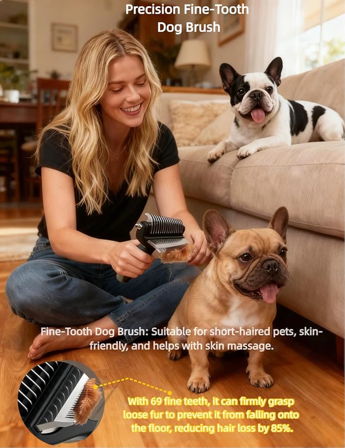 3-in-1 Deshedding Dog Brush – Professional Undercoat Remover Tool