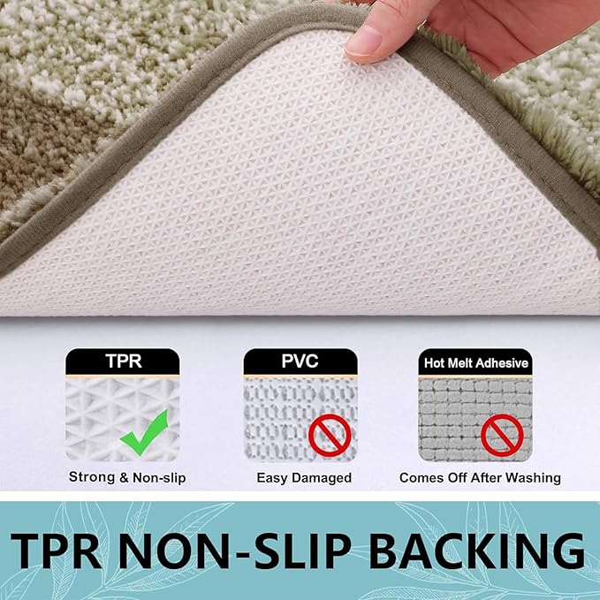 Arotive Microfiber Bathroom Rugs, Shaggy Soft and Absorbent Bath Rug, Non-Slip, Thick Plush Machine Washable Dry Bath Mats for Bathroom, Tub and Shower, 54x24, Coffee, Rectangular
