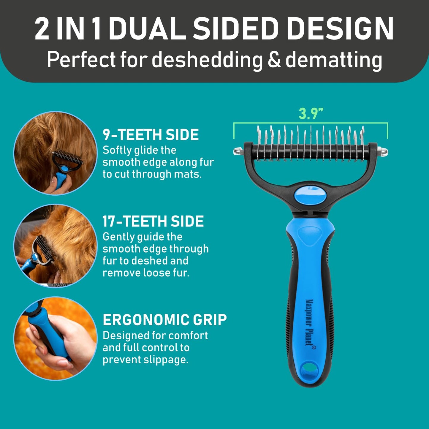 Pet Grooming Brush & Gloves Set – Deshedding & Massage Kit for Dogs & Cats