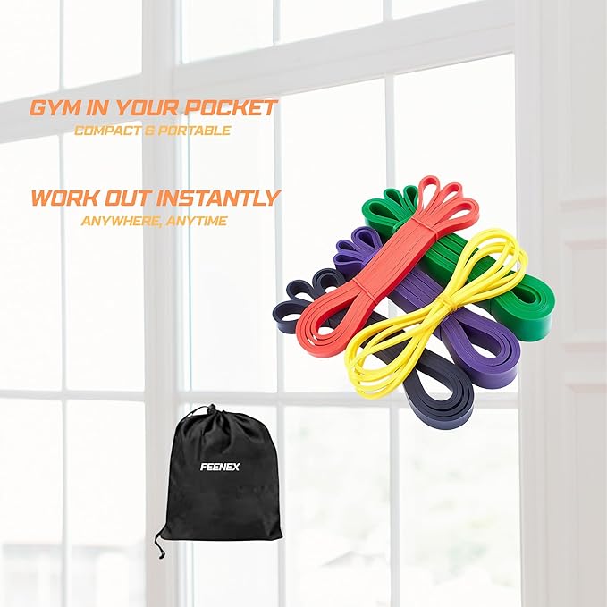 Resistance Bands for Men and Women - Exercise Set for Fitness Training, Body Stretching, Physical Therapy, Muscle Building, Strength Training