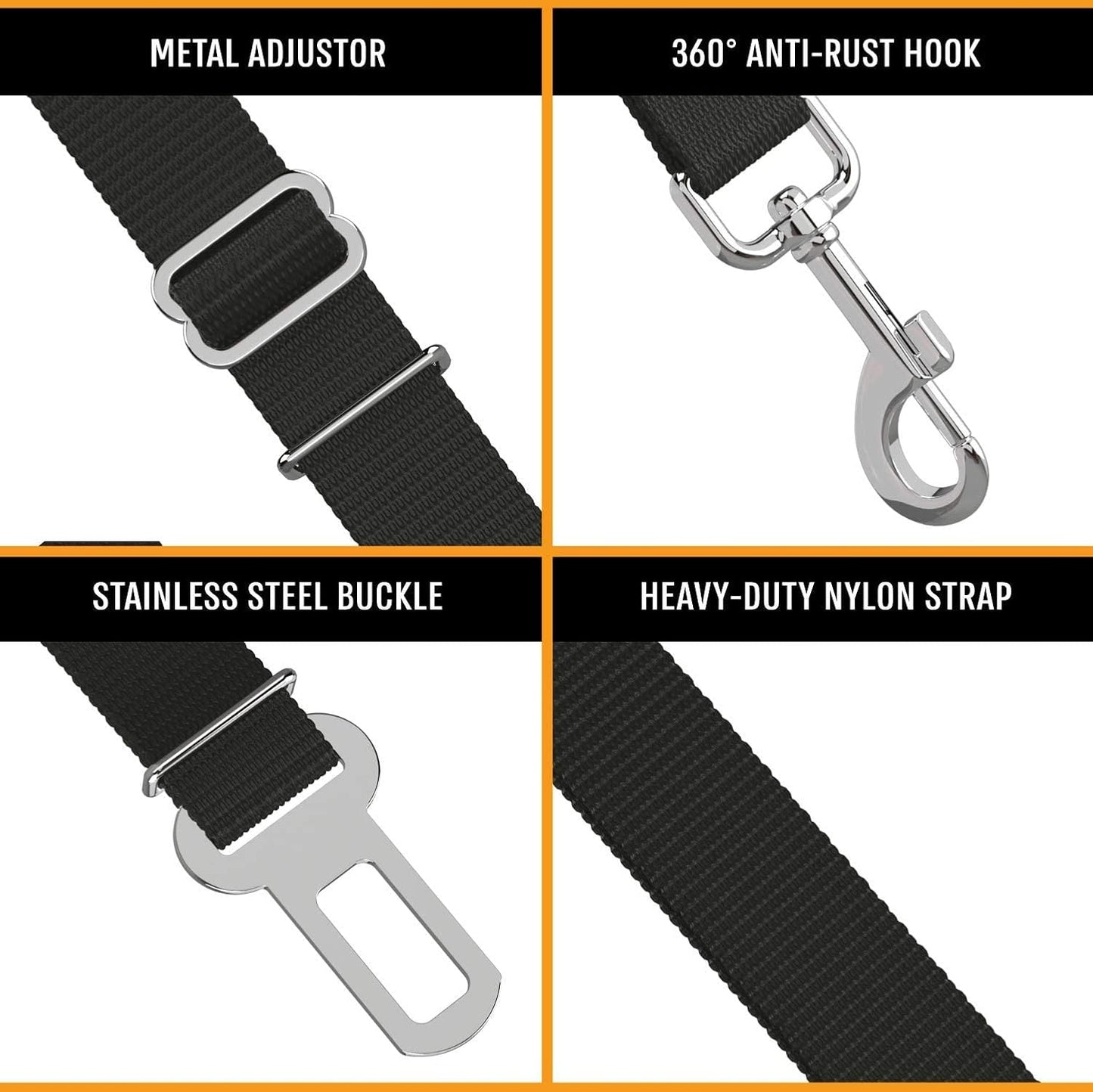 Dog Car Seat Belt – Adjustable Safety Harness for Travel