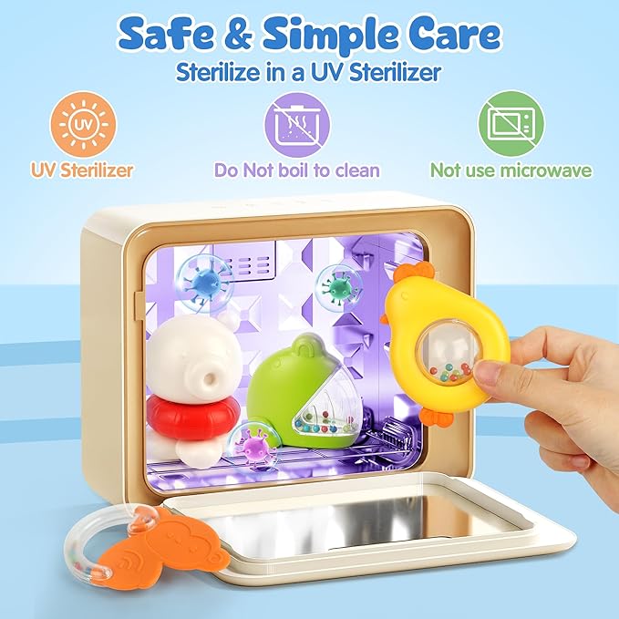 Baby Rattles 0-6 Months | Sensory Toys for Infants 6-12 Month, Wrist Rattle Socks, Foot Finder & Teething Toys | Newborn Toys Gift for Boys and Girls, Baby Shower Gifts Christmas Stocking Stuffers