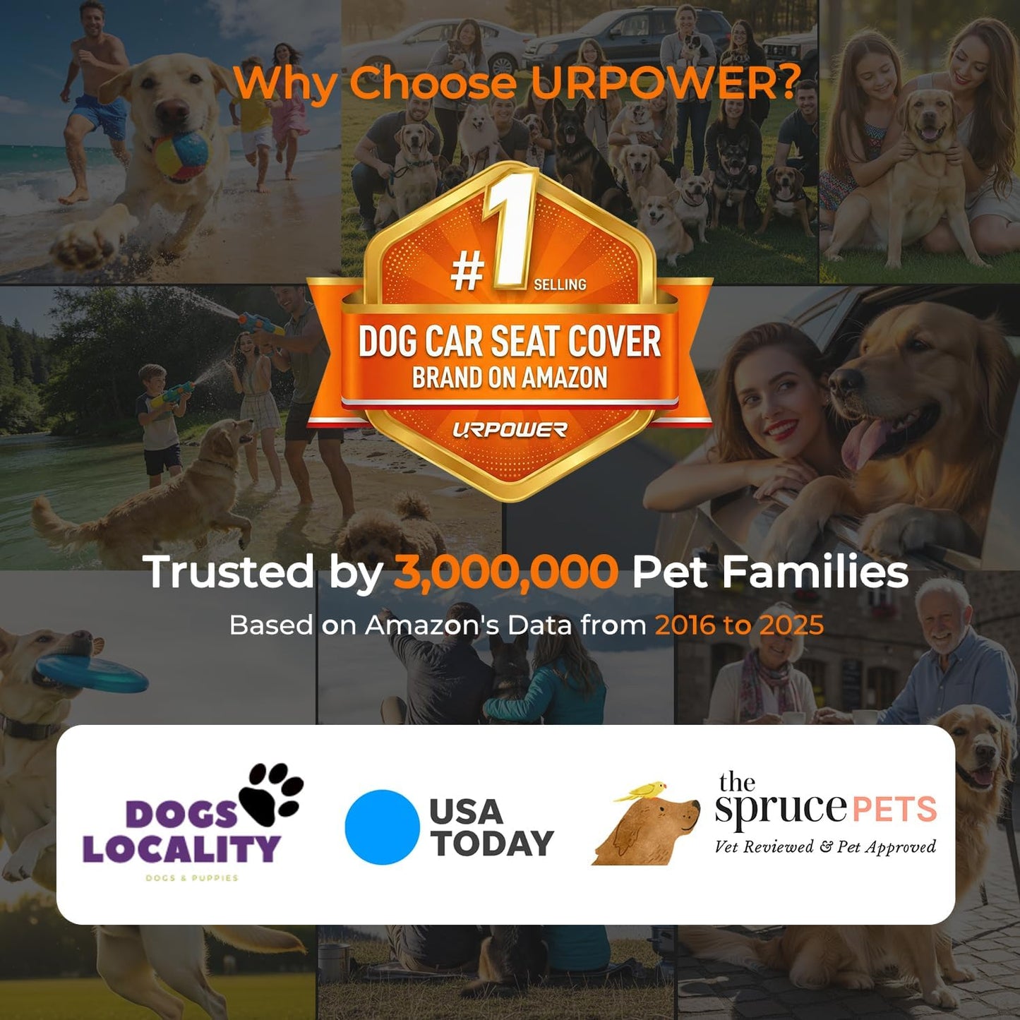Dog Back Seat Extender – Hard Bottom Car Seat Bridge for Dogs