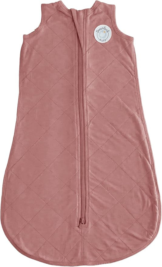 Dreamland Baby Lightweight Bamboo Viscose Sleep Sack (24-36 months). 1.0 TOG Ultra Soft Blanket w/ 2-Way Zipper. 95% Viscose, 5% Spandex (Rose). Mom-Owned US Business, Premium Materials