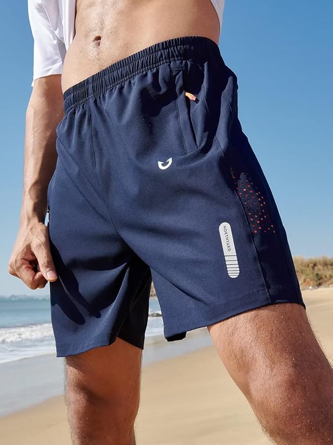NORTHYARD Men's Athletic Running Shorts Quick Dry Workout Shorts 7"/ 5"/ 9" Lightweight Sports Gym Basketball Tennis Hiking