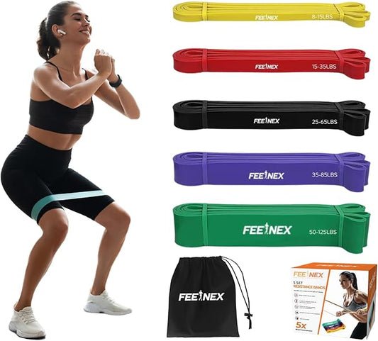 Resistance Bands for Men and Women - Exercise Set for Fitness Training, Body Stretching, Physical Therapy, Muscle Building, Strength Training