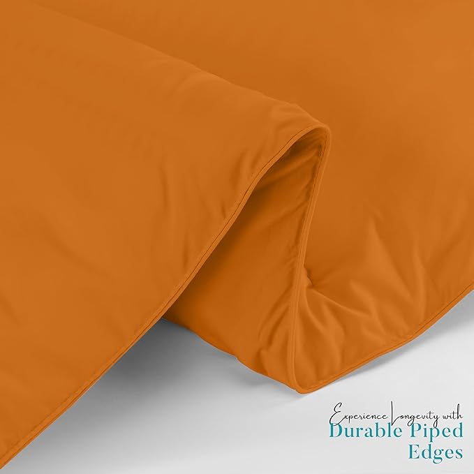 Utopia Bedding Comforter Duvet Insert, Quilted Comforter with Corner Tabs, Box Stitched Down Alternative Comforters Queen Size (Burnt Orange)