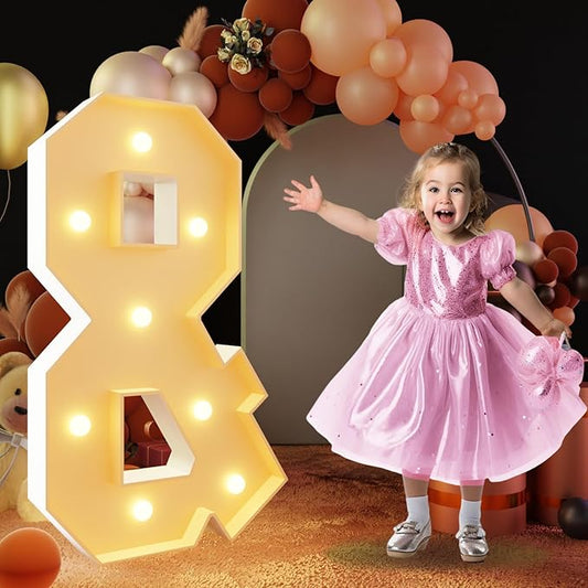 imprsv 3FT Block Marquee Letters Light Up Letters for Birthday Baby Shower Party Backdrop Decor, Large Light Up & for Wedding Decorations Engagement Party Decorations
