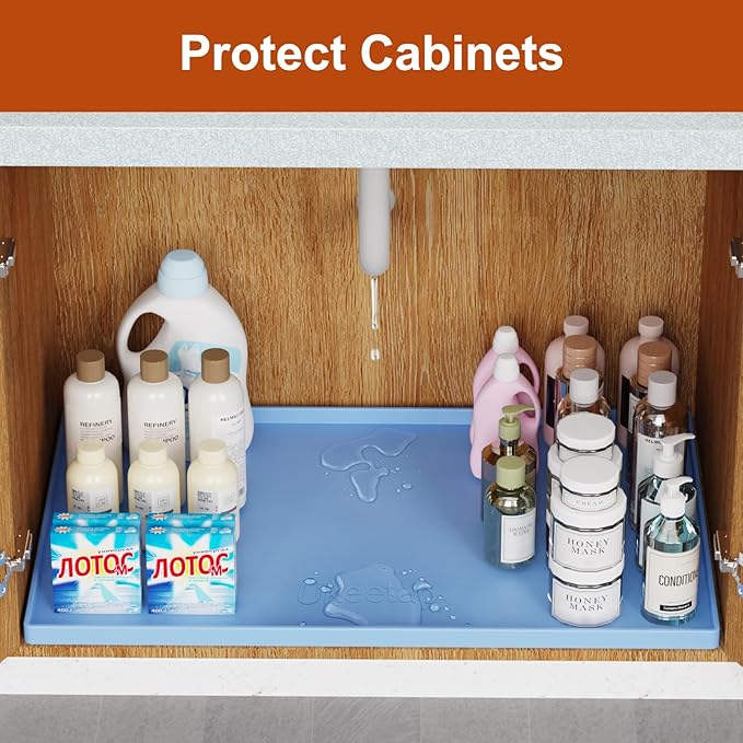 Waterproof Silicone Mat – Raised Edge Spill Protection Tray