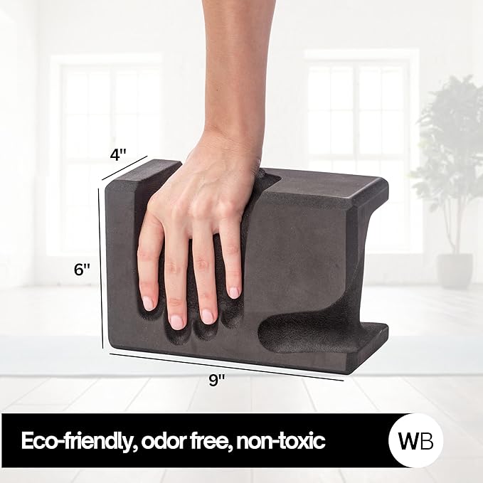 WRISTBuddy® Yoga Blocks 2-Pack (Left + Right) — Ergonomic, Hand-Shaped EVA Blocks for Wrist Relief & Better Grip | Doctor-Designed Support for Yoga, Pilates, Handstands, Push-Ups & Rehab