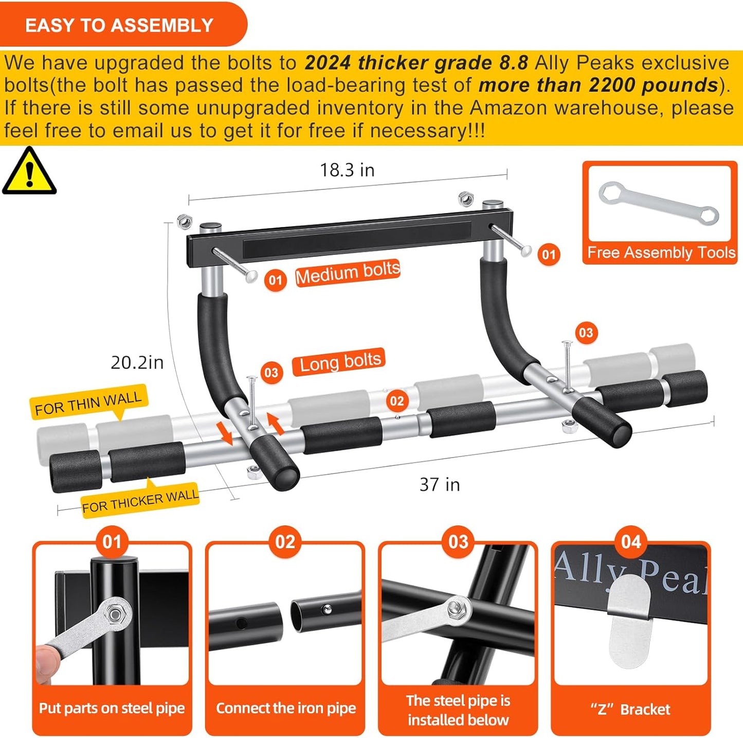 Doorway Pull Up Bar for Upper Body Strength Training