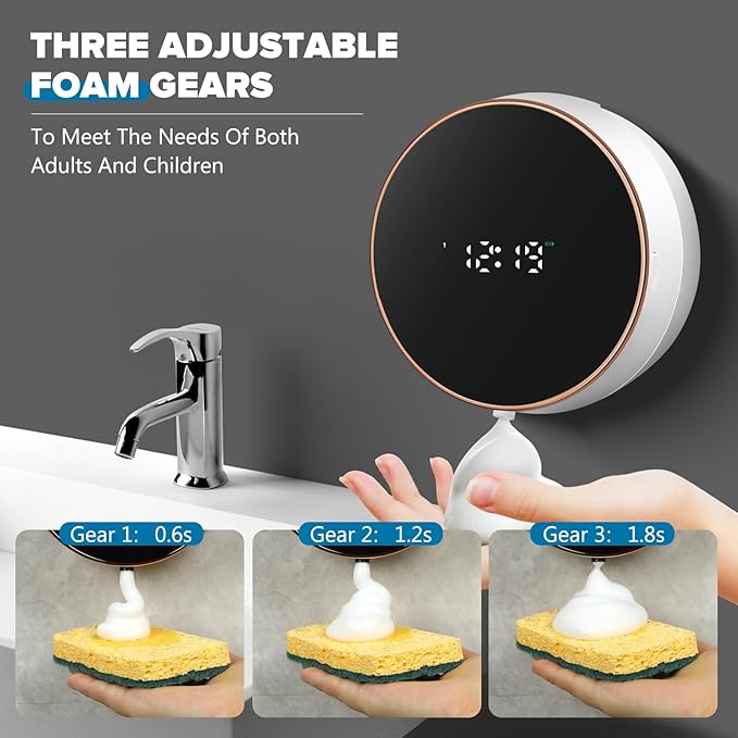 Touchless Foaming Soap Dispenser – Automatic Rechargeable Kitchen Hand Soap Dispenser