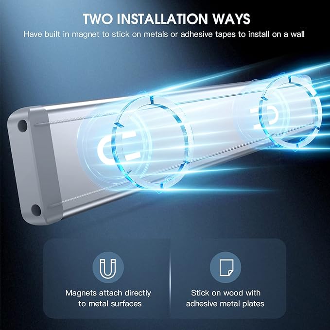 10" Under Cabinet Motion Sensor Lights – Rechargeable LED Closet Light (2 Pack)