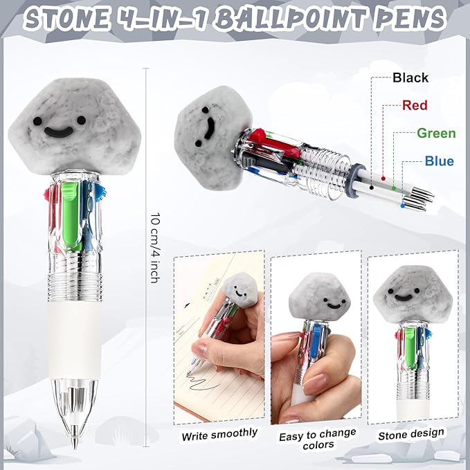 36 Sets You Rock Pens Bulk 4-in-1 Multicolor Ballpoint You Rock Pen with Support Cards for School Classroom Party Supplies and Funny Employee Appreciation Gifts