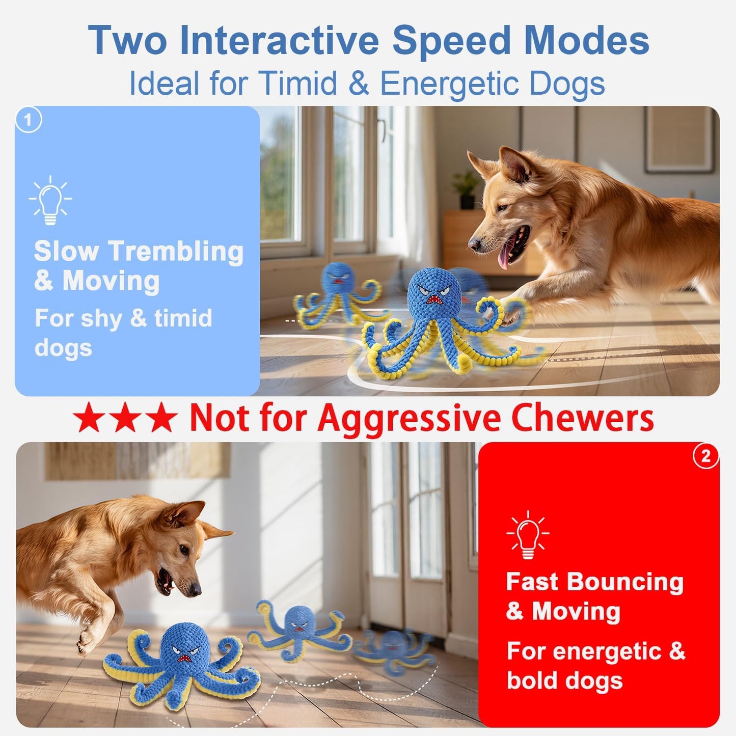 Automatic Jumping Octopus Dog Toy – Interactive Smart Dog Toy