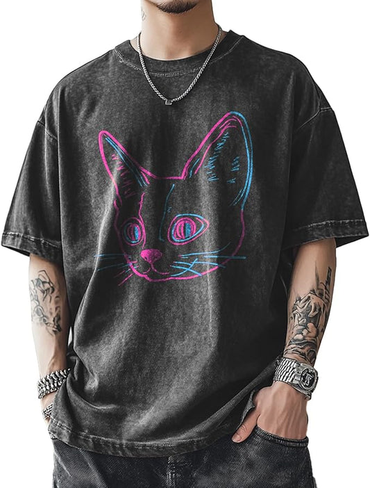 Mens Dragon Grpahic T-Shirts Short Sleeve 100% Cotton Crewneck Big and Tall Outdoor Summer Quick Dry Undershirts