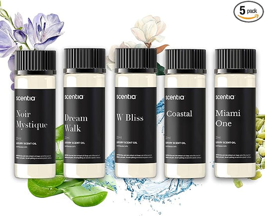 My Way Hotel Diffuser Oil | Aromatherapy Fragrances Inspired by 5-Star Hotels | Luxurious Scents Gift Set-5x20ml Bottles Set-The 1 Hotel Miami Beach & 5-Star Hotels - Thanksgiving & Holiday Gift
