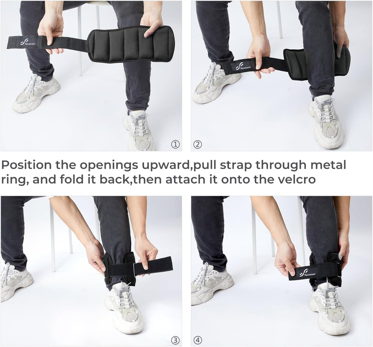 Adjustable Ankle Weights Set for Strength Training
