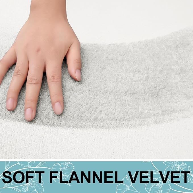 Smiry Memory Foam Bath Mat 30x20, Extra Soft and Absorbent Bathroom Mats, Non Slip Washable Carpet for Floor, Shower and Tub, Ivory White