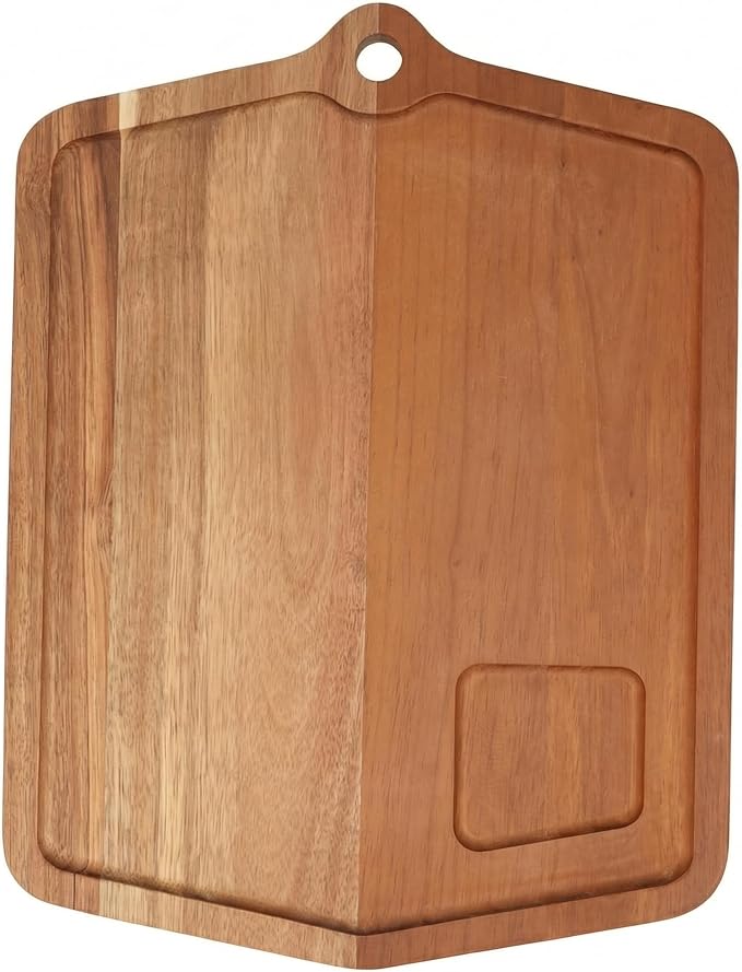 Acacia Wood Cutting Board 16 x 12 In, Wooden Cutting Boards for Kitchen Non Toxic Dishwasher Safe Non Slip, Large Cutting Board for Meat, Charcuterie, Chopping