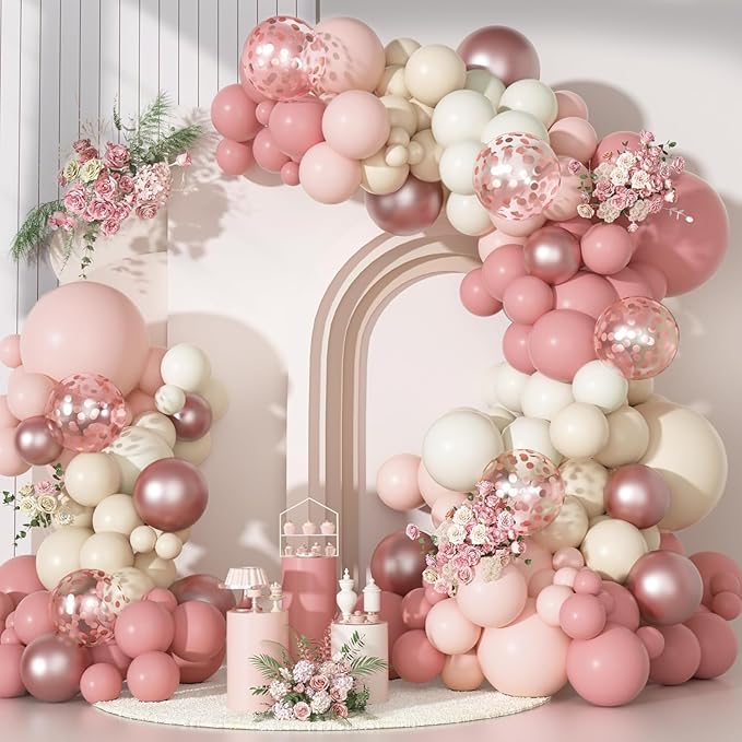 Dusty Pink Balloon Garland Kit – Party Arch Decoration Set