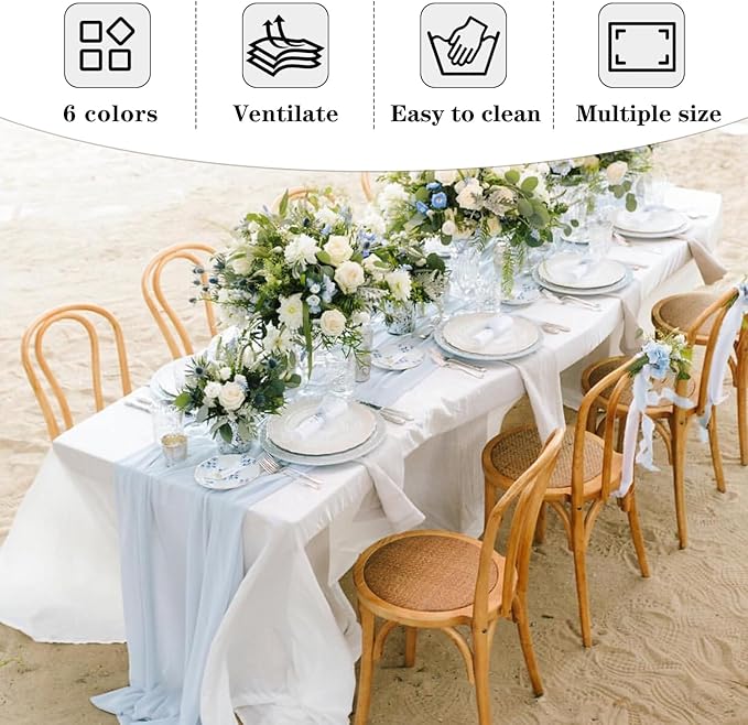 Fitable White Rectangle Tablecloths for 6 Foot Tables, 6 Pack - 70 x 108 Inches - Stain Resistant and Washable Table Clothes, Polyester Fabric Table Covers for Wedding, Party, Banquet, Buffect