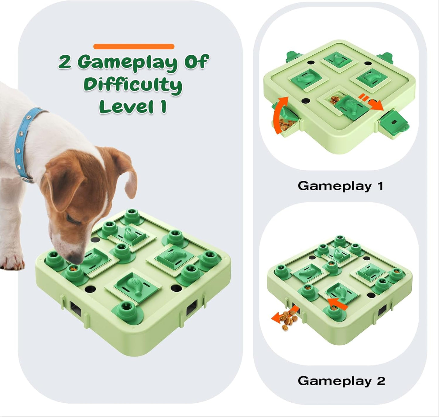 Interactive Dog Puzzle Board – 3-Level Slow Feeder Toy