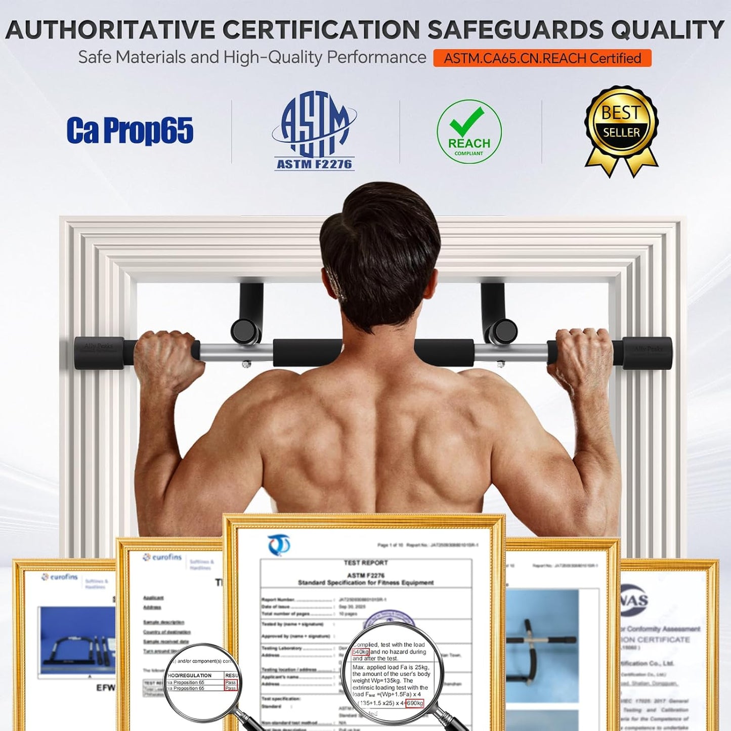 Doorway Pull Up Bar for Upper Body Strength Training