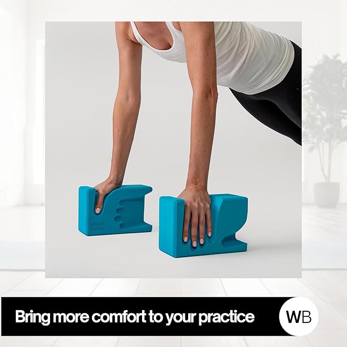 WRISTBuddy® Yoga Blocks 2-Pack (Left + Right) — Ergonomic, Hand-Shaped EVA Blocks for Wrist Relief & Better Grip | Doctor-Designed Support for Yoga, Pilates, Handstands, Push-Ups & Rehab