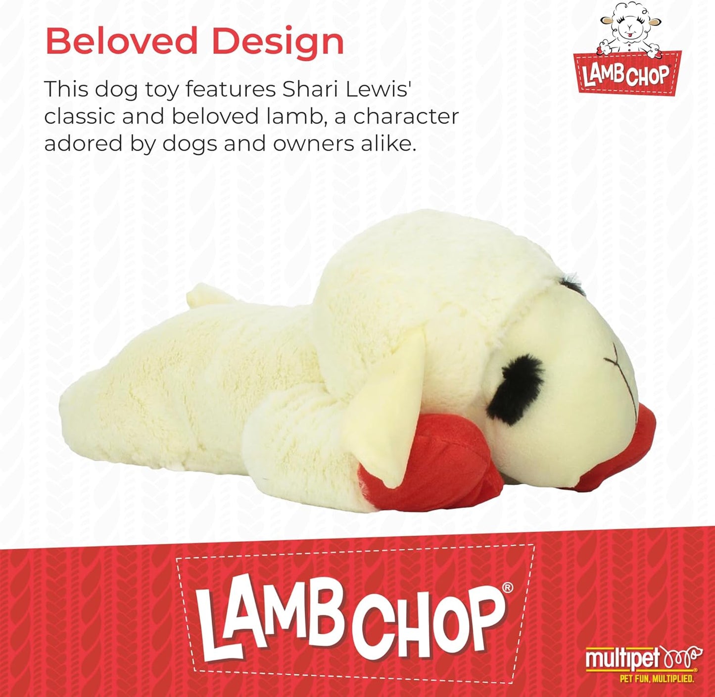 Soft Plush Dog Toy – Lamb Chop Squeaky Toy