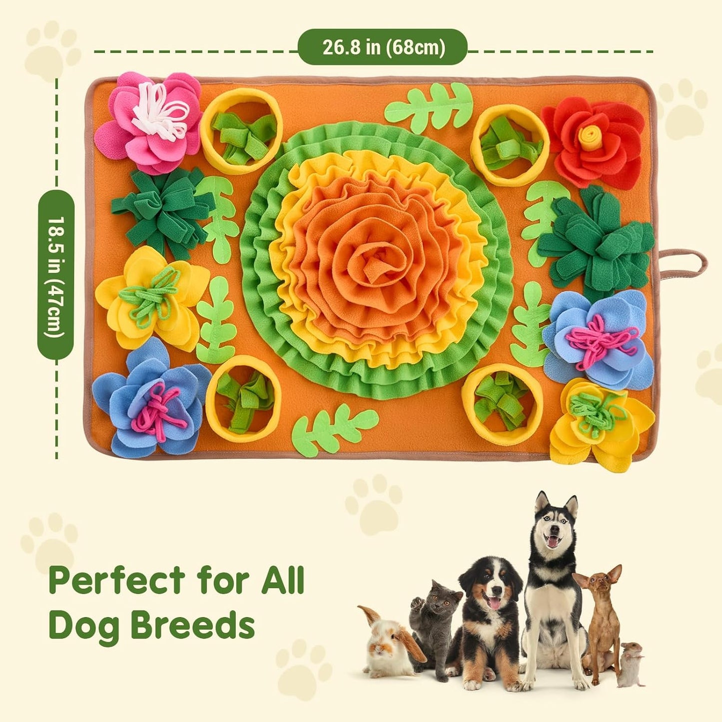 Dog Snuffle Mat – Interactive Slow Feeder Puzzle Toy