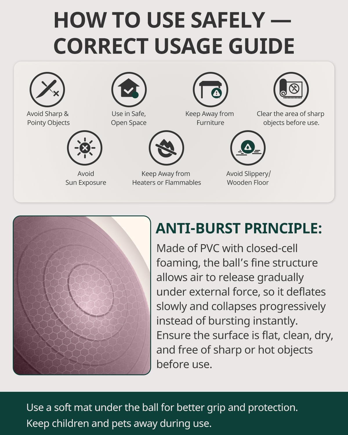 Exercise Ball for Yoga, Pilates and Core Workout