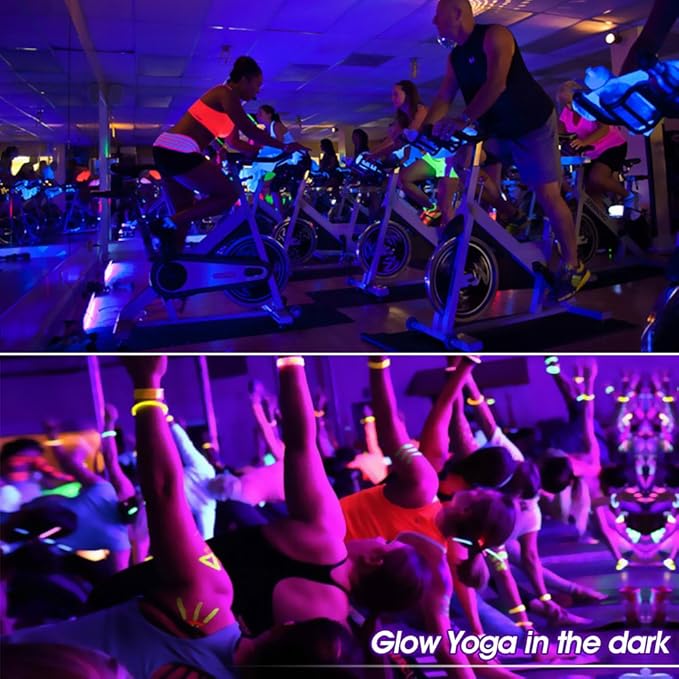 Black Light Bar for Glow Party - OPPSK 54W 18LED UV Blacklight Bar - Glow in The Dark Party Supplies - Uplight for Halloween Decorations Fluorescent Poster Body Paint Classroom Bedroom