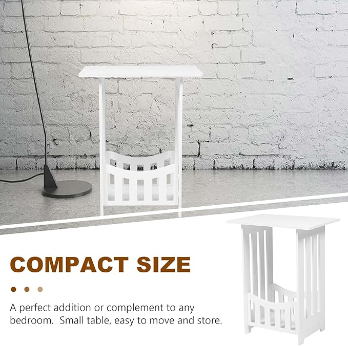 Mini Bedside Nightstand Table for Bedroom and Living Composite Stand with Smooth Surface Heavy-Duty Small Side Table for Lamps Plants and Daily Essentials Compact and Easy to Move