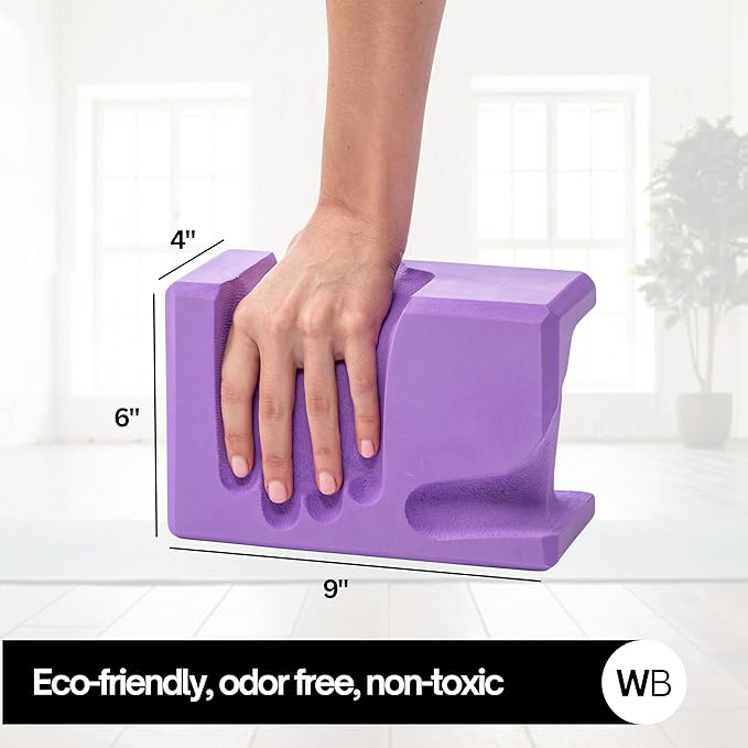 WRISTBuddy® Yoga Blocks 2-Pack (Left + Right) — Ergonomic, Hand-Shaped EVA Blocks for Wrist Relief & Better Grip | Doctor-Designed Support for Yoga, Pilates, Handstands, Push-Ups & Rehab