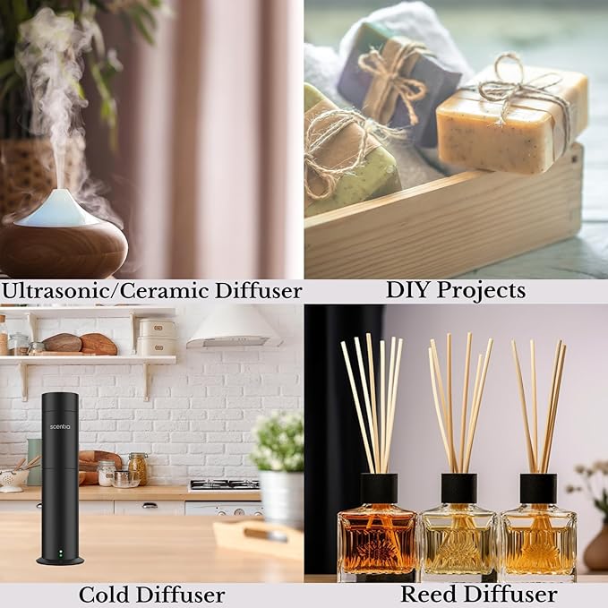 Scentia Hotel Diffuser Oil Inspired by The Nobu Hotel Scent - 50 mL 1.69 fl oz - Fragrance Oil Blend Jasmine, Lilly, Sandalwood & Fresh Citrus for Ultrasonic & Cold Diffusers - Nobu Essence