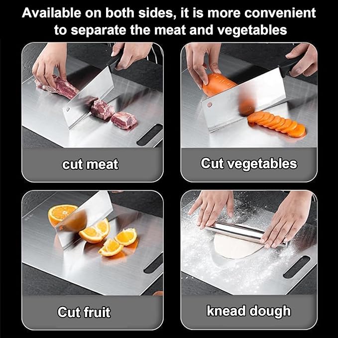 Katuchef Titanium Cutting Board,2026 New 100% Pure Titanium Cutting Boards for Kitchen,Titan Cut Pro Non toxic Doubld-Side Durable Chopping Boards, Easy to Clean and Store(1PC-XL:18.11 * 11.81)