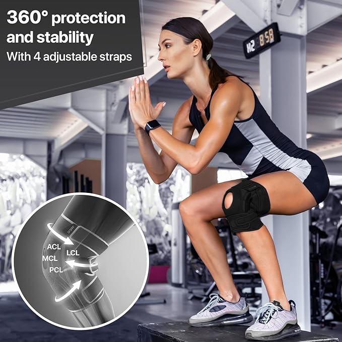 DR. BRACE ELITE Knee Brace with Side Stabilizers & Patella Gel Pads for Maximum Knee Pain Support and fast recovery for men and women-Please Check How To Size Video (Pluto, Small)