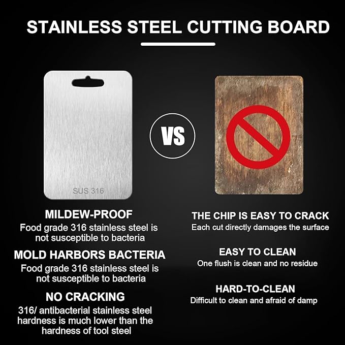 Katuchef Titanium Cutting Board,2026 New 100% Pure Titanium Cutting Boards for Kitchen,Titan Cut Pro Non toxic Doubld-Side Durable Chopping Boards, Easy to Clean and Store(1PC-XL:18.11 * 11.81)