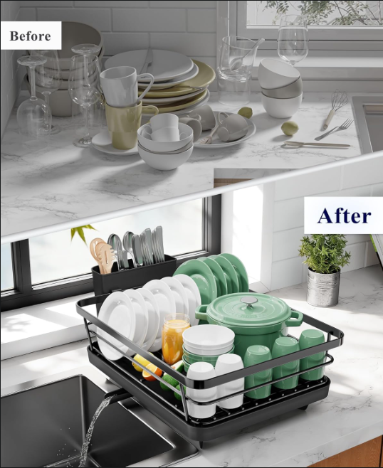 Kitchen Counter Dish Drying Rack