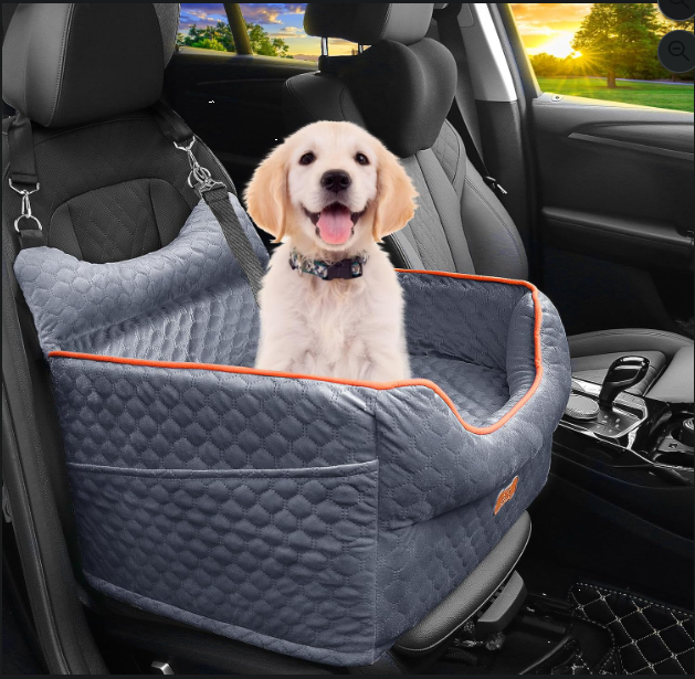 Memory Foam Dog Booster Car Seat