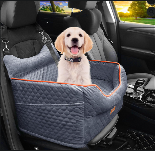 Memory Foam Dog Booster Car Seat