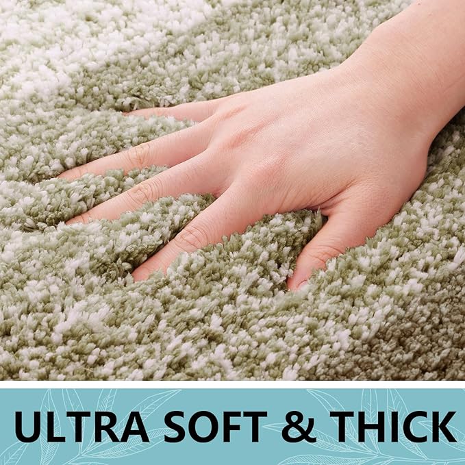 Arotive Microfiber Bathroom Rugs, Shaggy Soft and Absorbent Bath Rug, Non-Slip, Thick Plush Machine Washable Dry Bath Mats for Bathroom, Tub and Shower, 36x24, Coffee, Rectangular