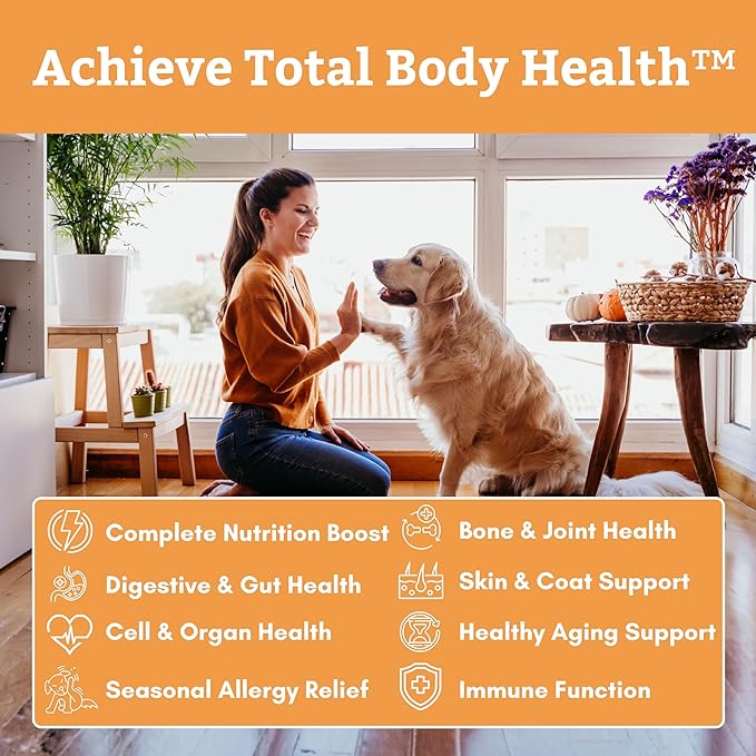 Wholistic Pet Organics Canine Complete - Dog Multivitamin Powder - 1 Lb - Daily Dog Vitamins and Supplements for Homemade Food - Immune System, Skin, Coat & Overall Health - All Breeds - 45 Scoops