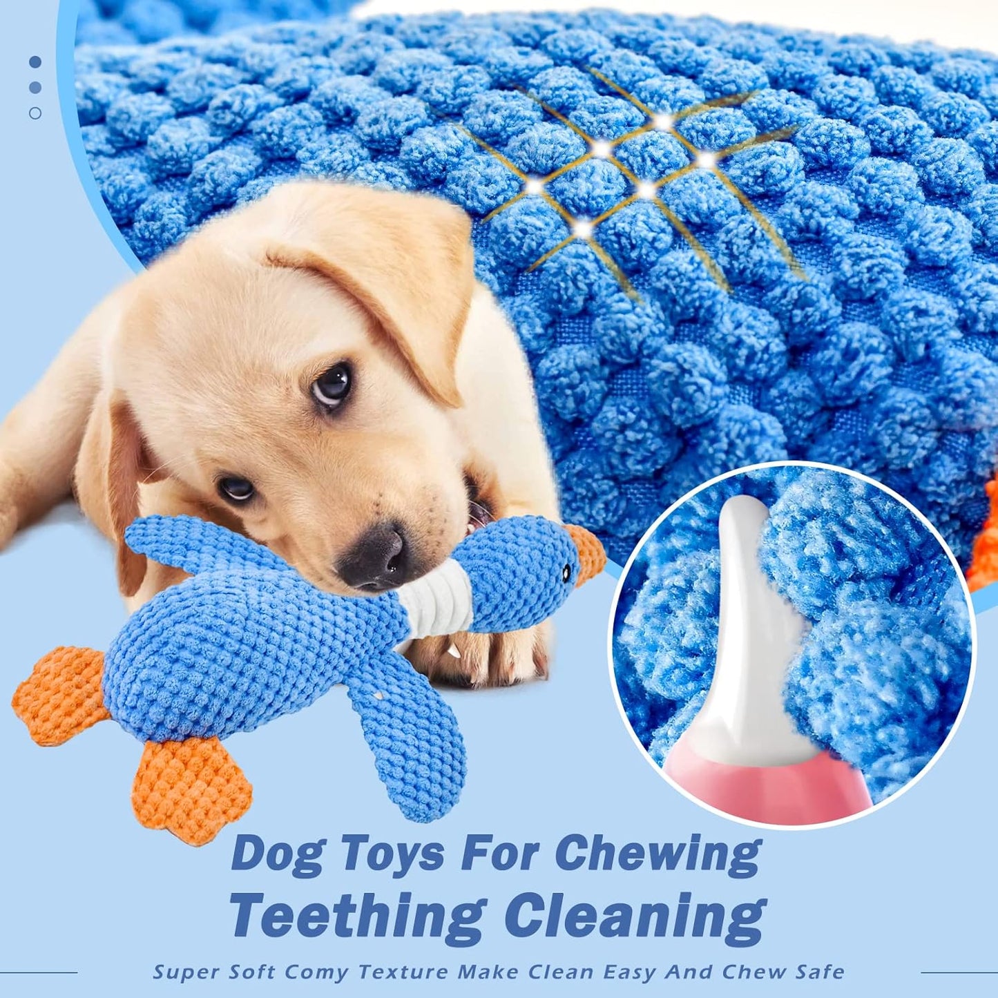 Interactive Plush Goose Dog Toy – Crinkle & Squeaky Chew Toy